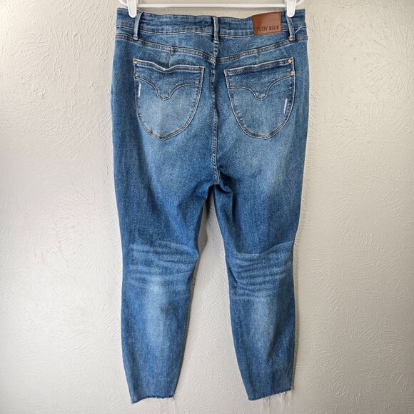 Judy Blue Skinny Jean Size 16W High Waisted Medium Blue Wash Tummy Control Denim - Picture 6 of 13
